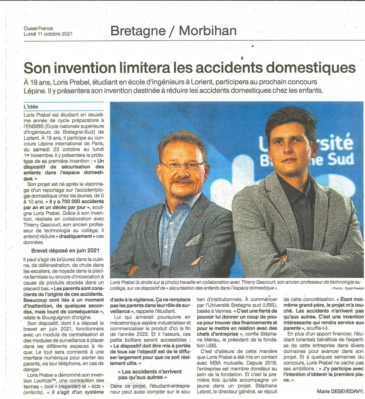 article presse Ouest France